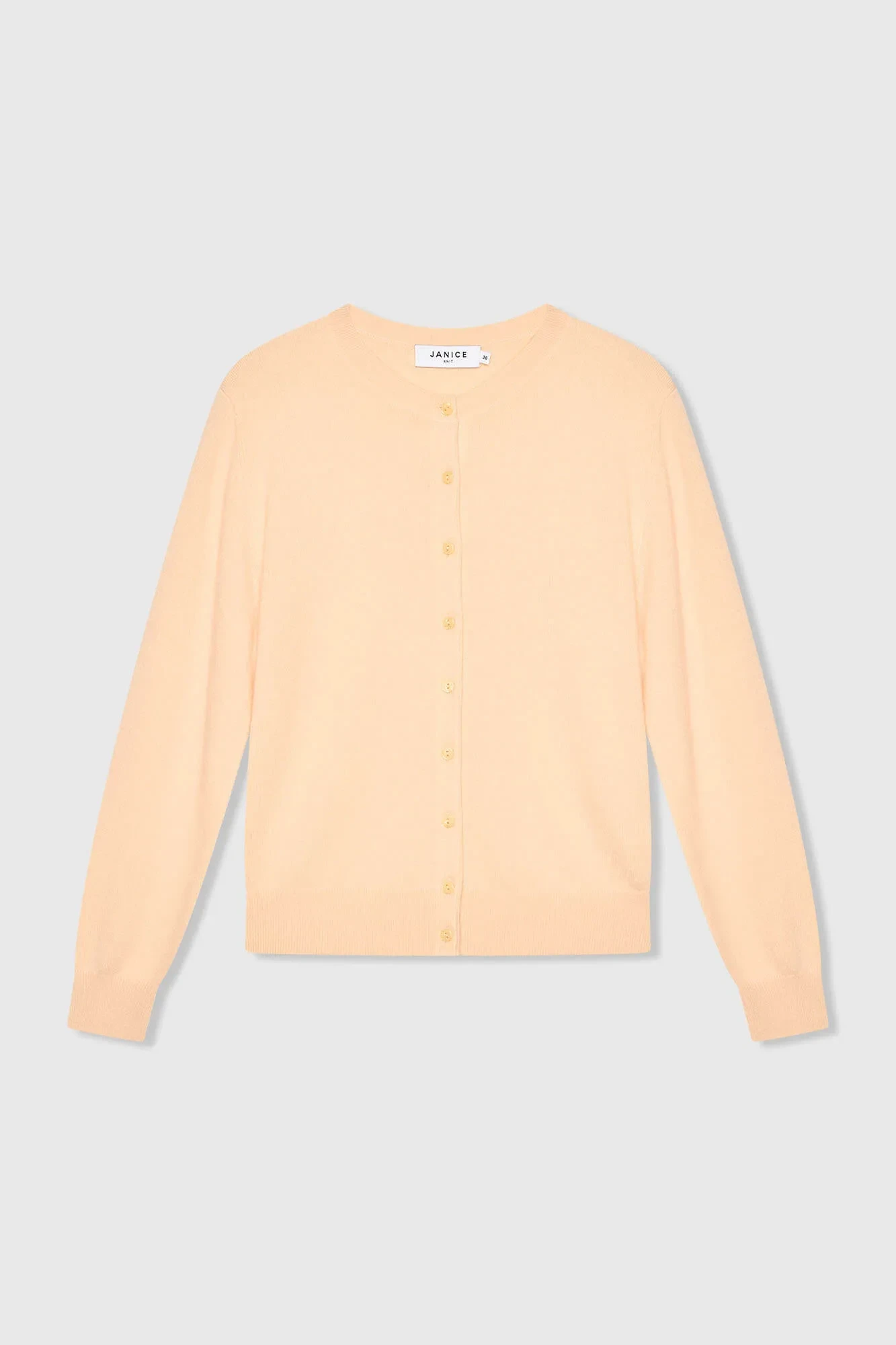 Kaschmir-Strickjacke für Damen, Farbe Pfirsich, Modell Lucas