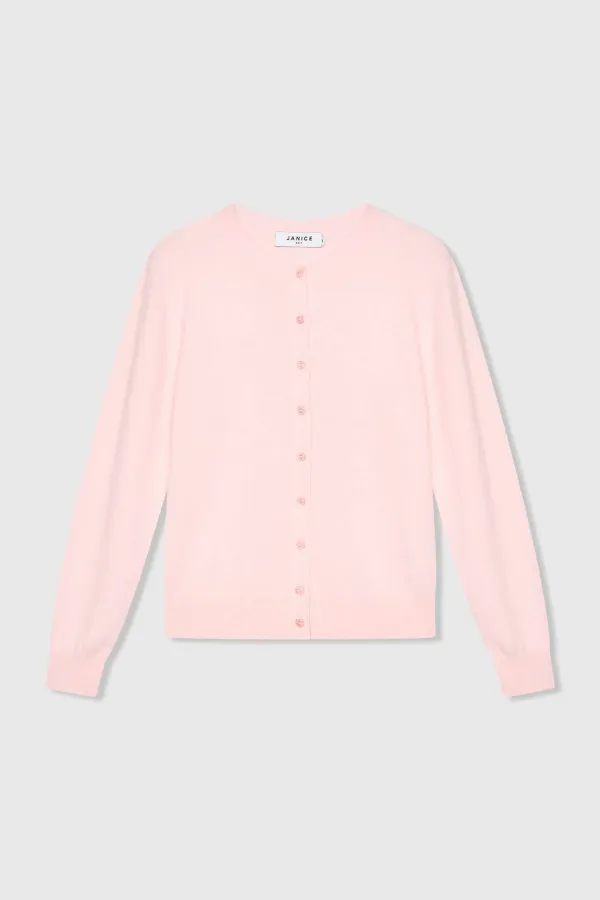 Kaschmir-Strickjacke für Damen, rosa, Lucas