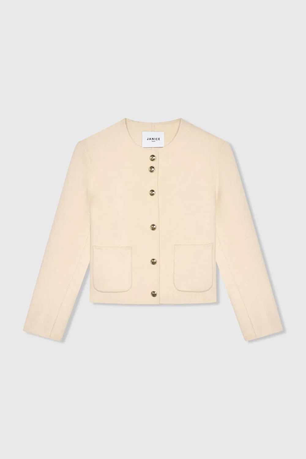 Kaschmir-Damenjacke, kurz, Vince, Double Face, beige