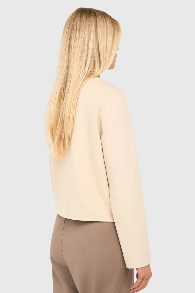 Kaschmir-Damenjacke, kurz, Vince, Double Face, beige