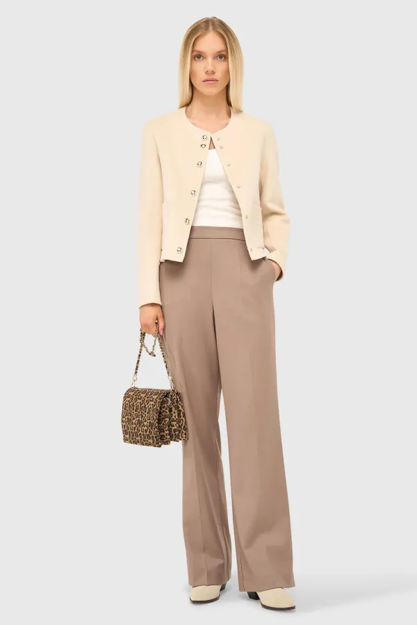 Kaschmir-Damenjacke, kurz, Vince, Double Face, beige