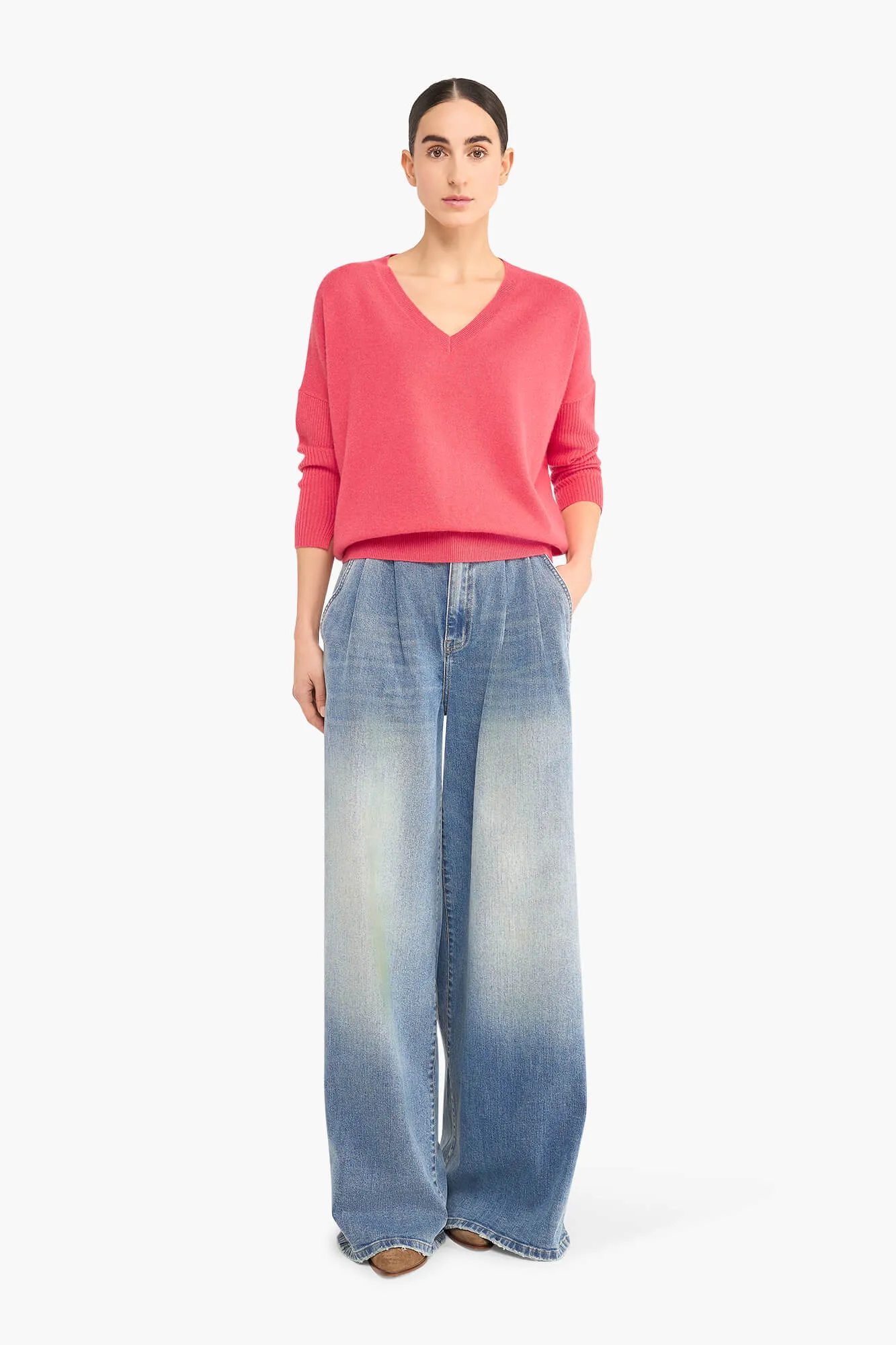 Cashmere Trui Dames Dash Coraal
