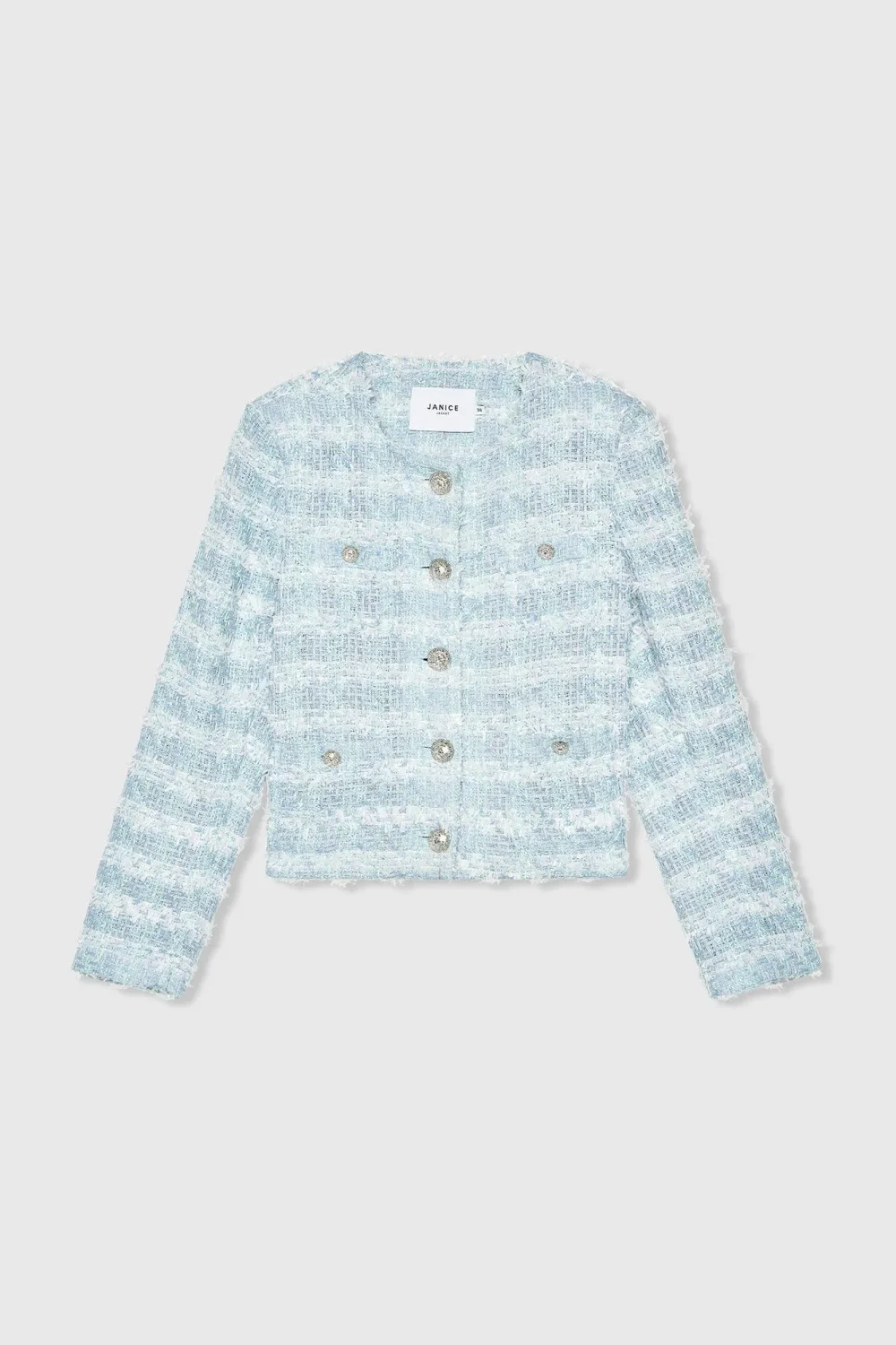 Damen-Blazer aus Tweed, Laurent Blau