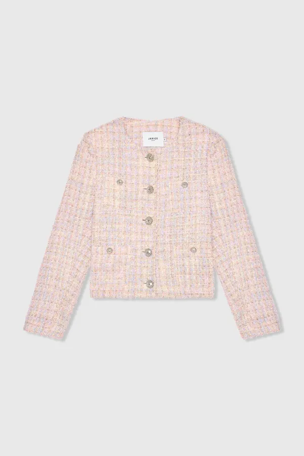 Damen-Blazer aus Tweed, Modell „Laurent“, lila