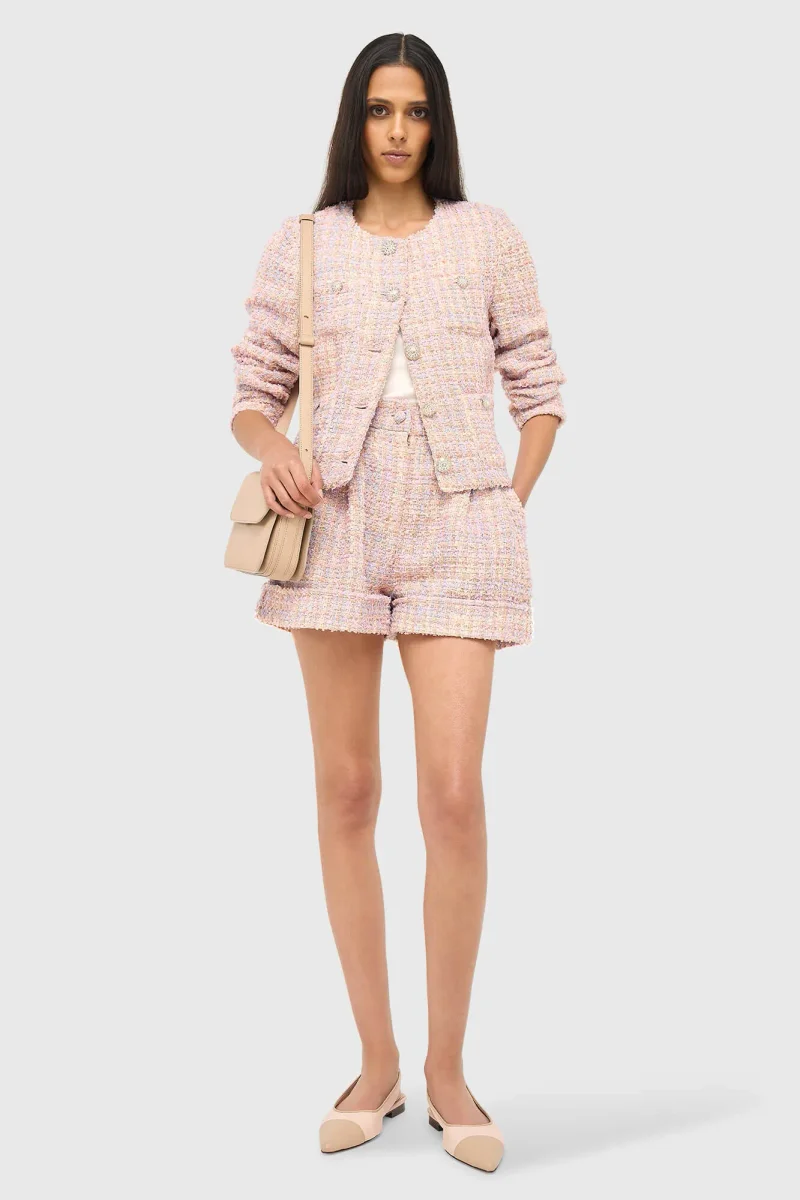 Damen-Blazer aus Tweed, Modell „Laurent“, lila