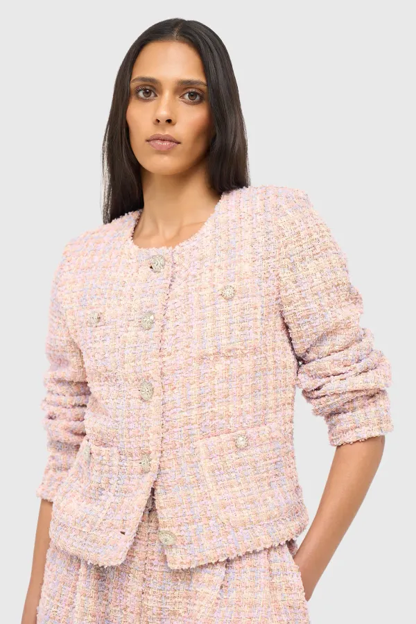 Damen-Blazer aus Tweed, Modell „Laurent“, lila