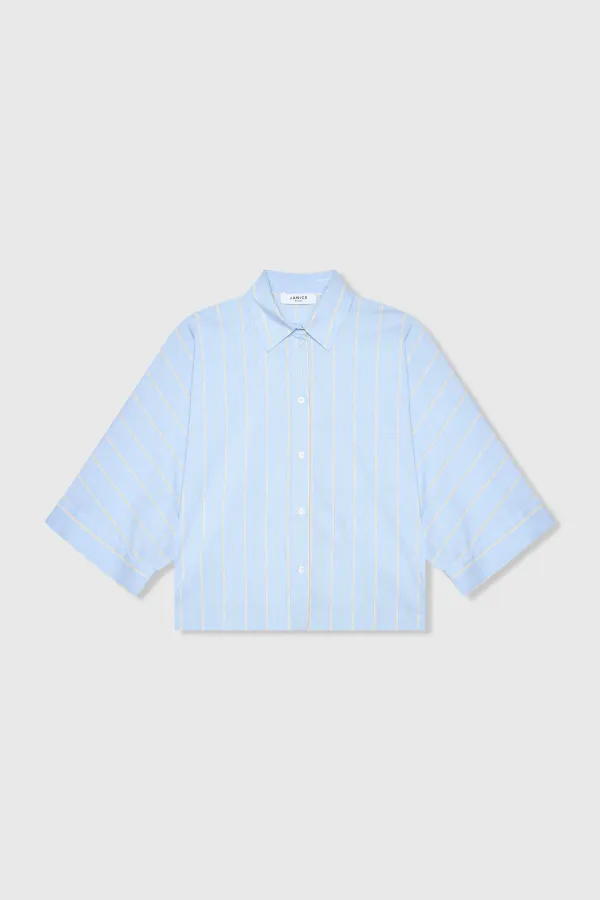 Women's Striped Blue Blouse by Carl