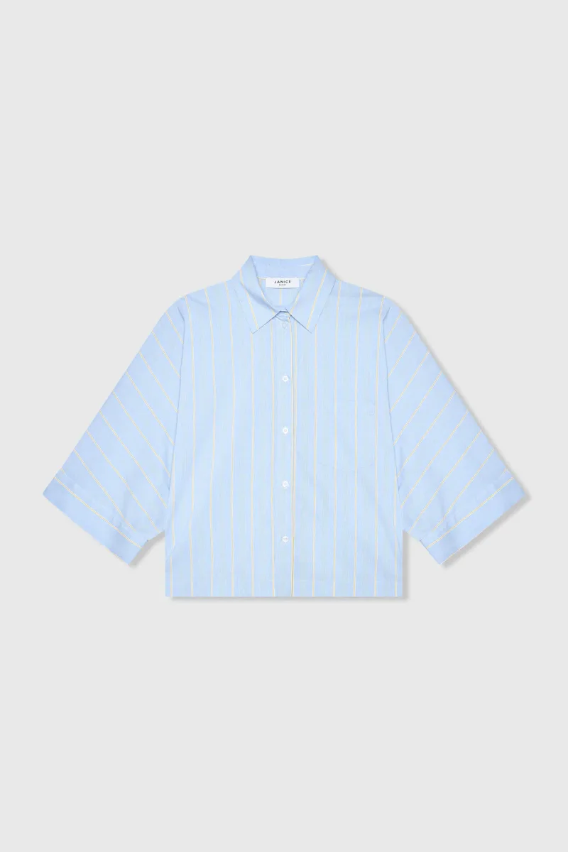 Women's Striped Blue Blouse by Carl