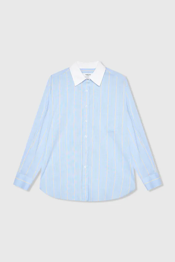 Women's Striped Blue Kygo Blouse