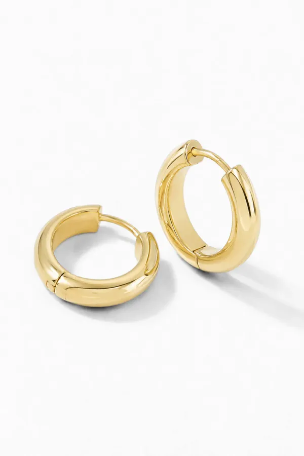 Gouden Oorbellen Hoops Creolen Aspen Medium