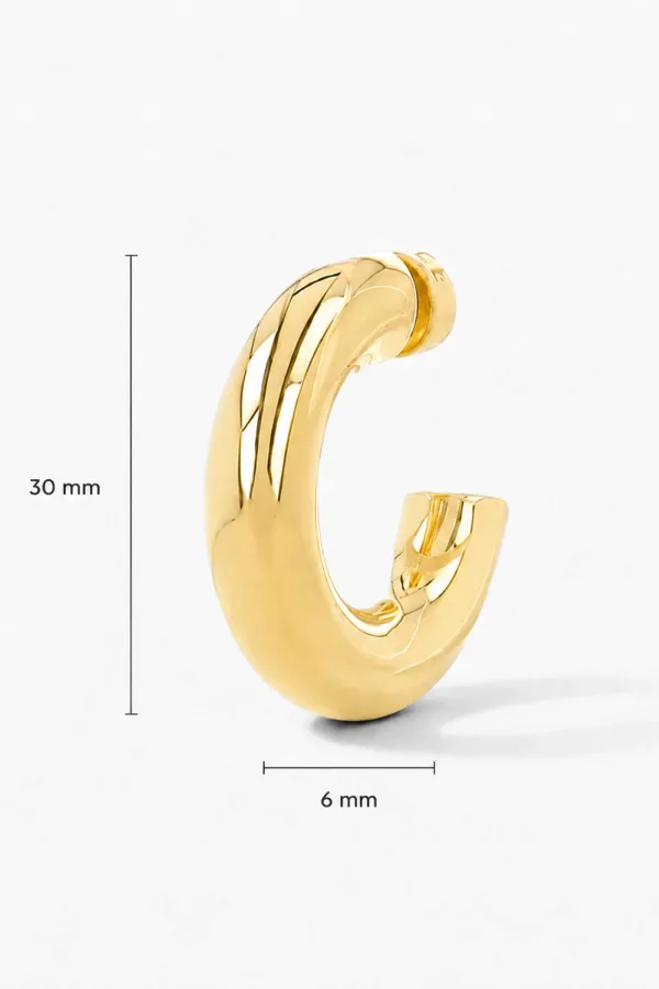 Gouden Oorbellen Creolen Creolen Hoops Chandler Large