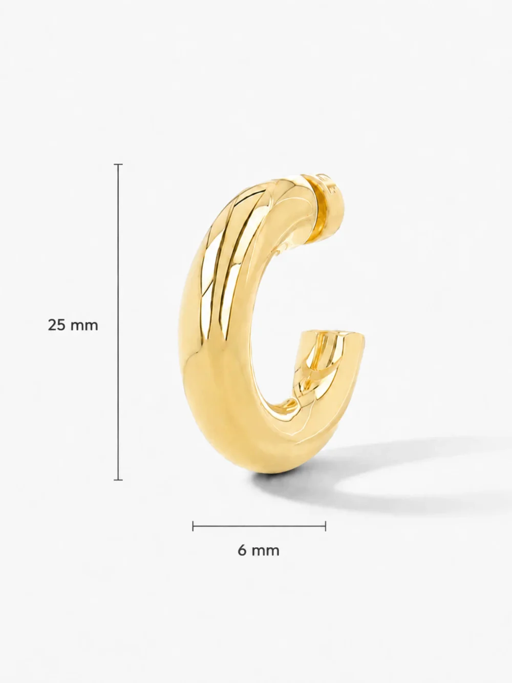 Gouden Oorbellen Creolen Creolen Hoops Chandler Medium
