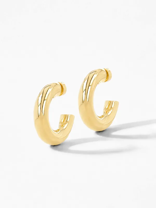 Gouden Oorbellen Creolen Creolen Hoops Chandler Medium