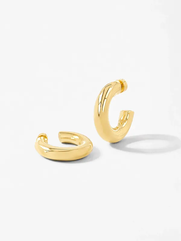 Gouden Oorbellen Creolen Creolen Hoops Chandler Small