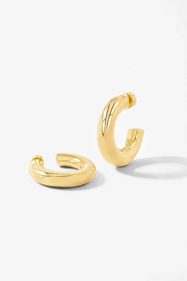 Gouden Oorbellen Creolen Creolen Hoops Chandler Small