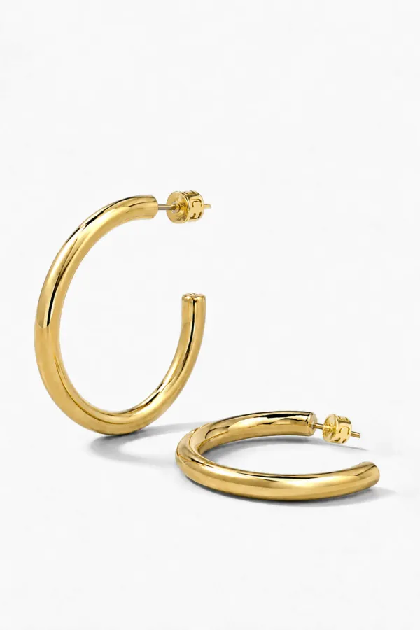 Gouden Oorbellen Hoops Creolen Harlem Large