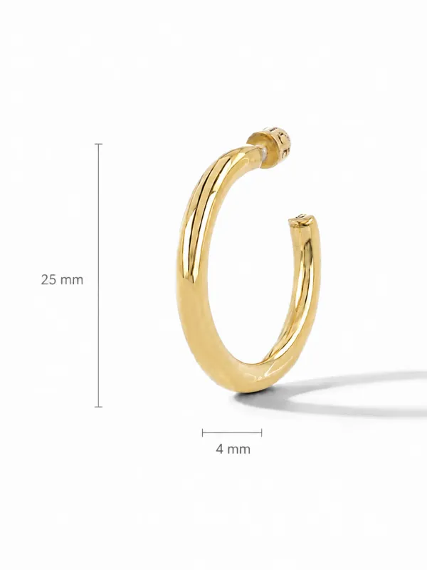Gouden Oorbellen Hoops Creolen Harlem Medium