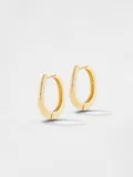 Gouden Oorbellen Oval Linked Hoop Creolen Logan Small