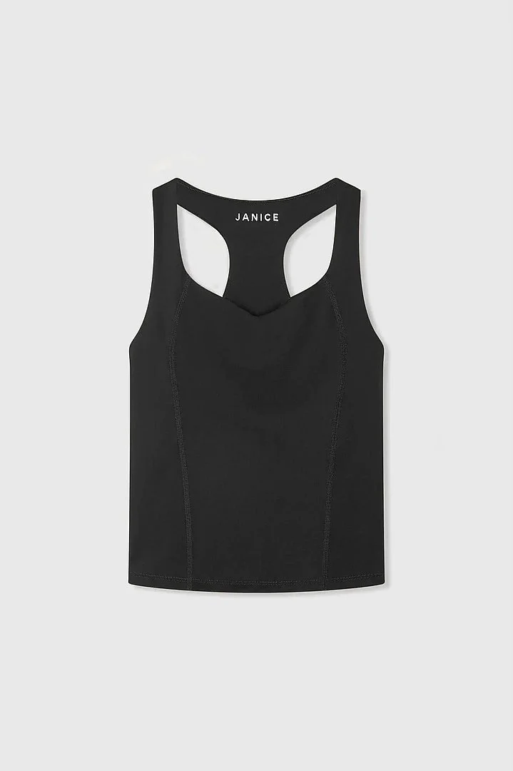 Top Damen-Sport-BH Yoga Ryle Schwarz