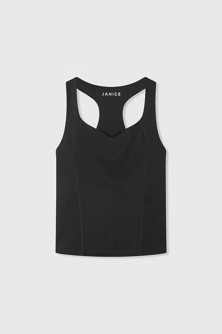Top Damen-Sport-BH Yoga Ryle Schwarz