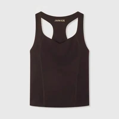 Top Damen-Sport-BH Yoga Ryle Dunkelbraun
