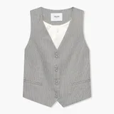 Dave Gilet Grijs Streep