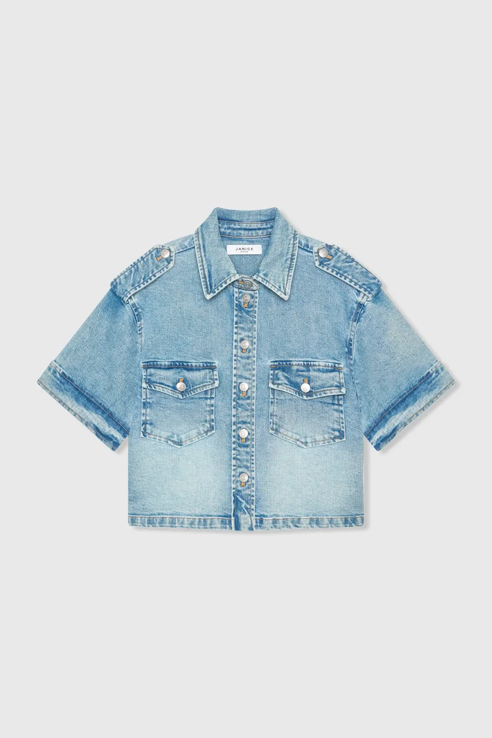 Denim-Bluse für Damen, Spike, Blau, 786