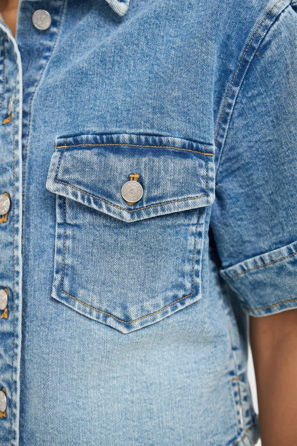 Denim-Bluse für Damen, Spike, Blau, 786