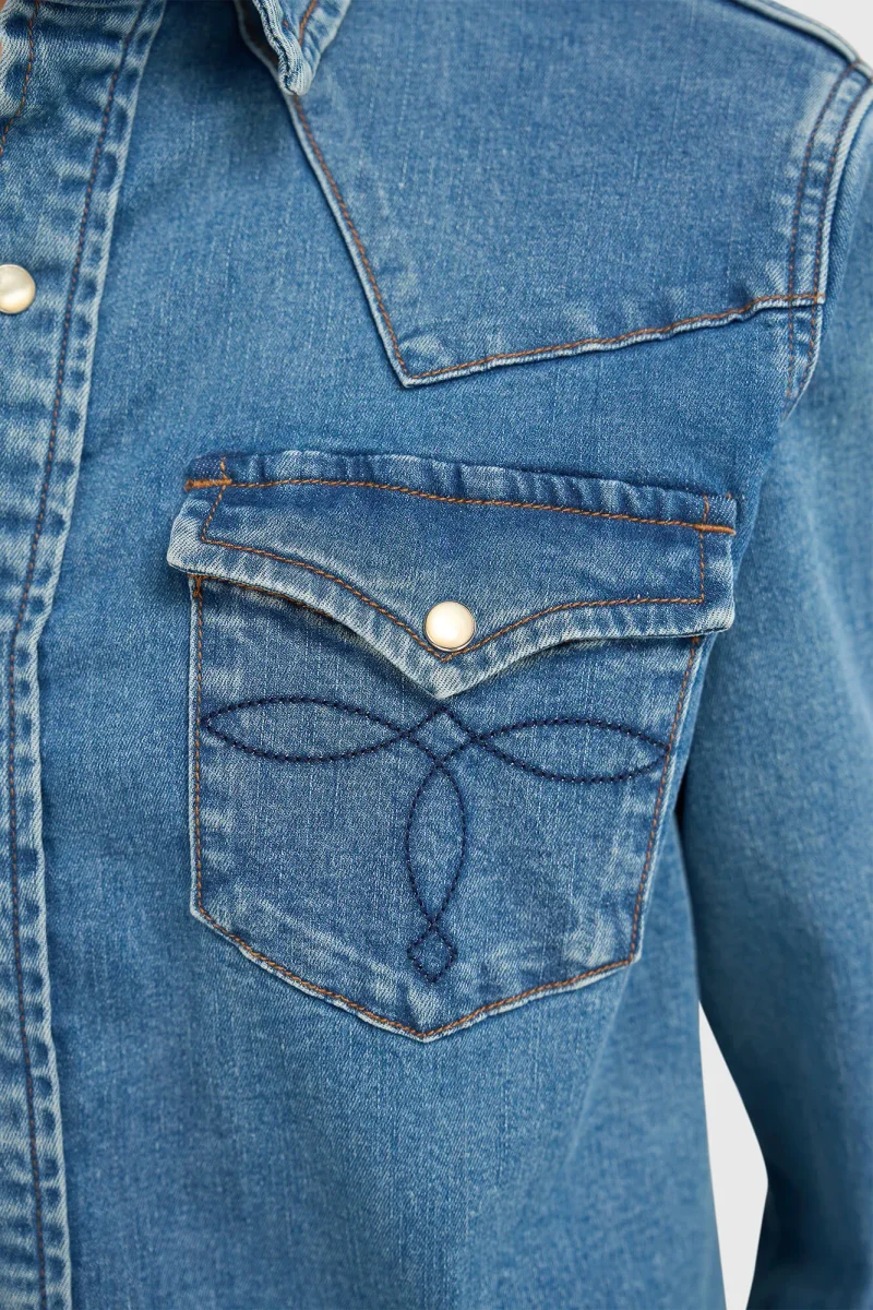 Denim Blouse Dames Stretch Levi 379
