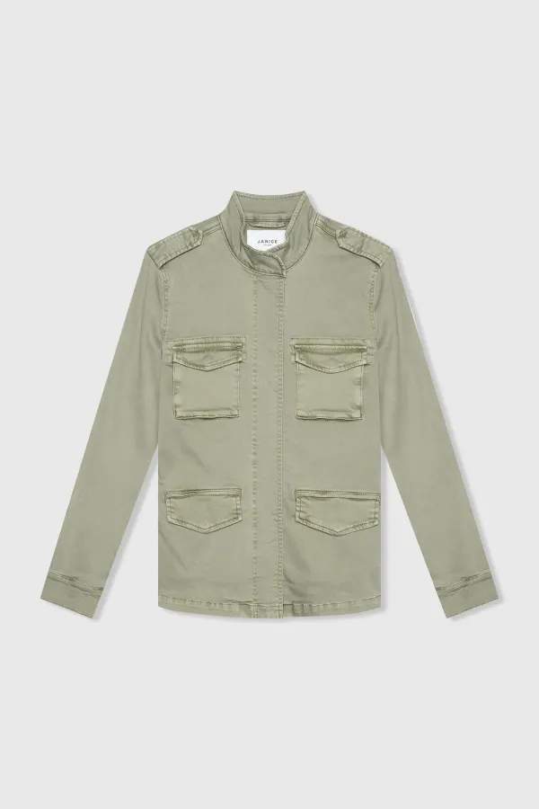 Women's Dwayne Green Denim Jacket 943