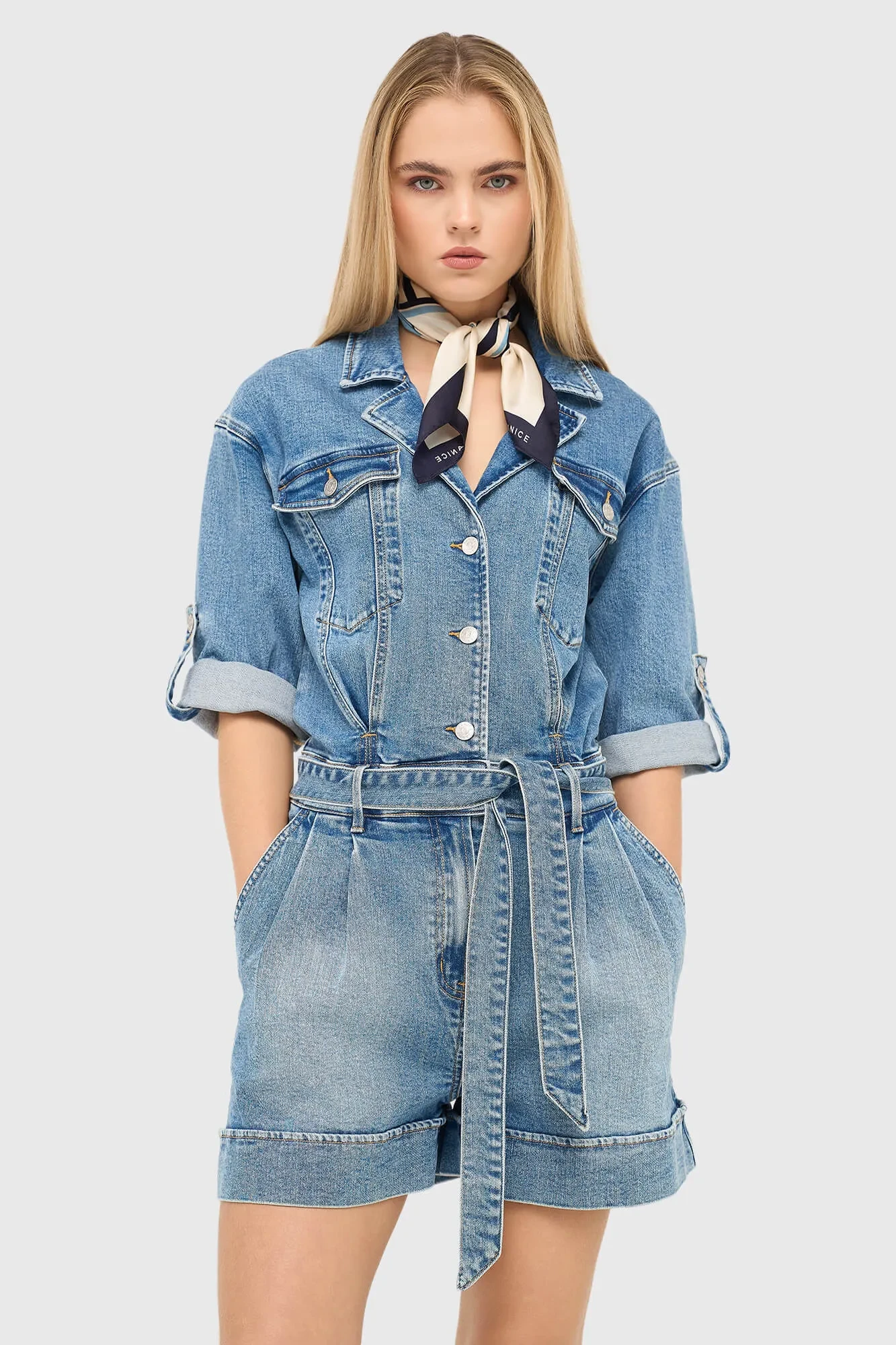 Denim-Jumpsuit für Damen Axil Blau 786