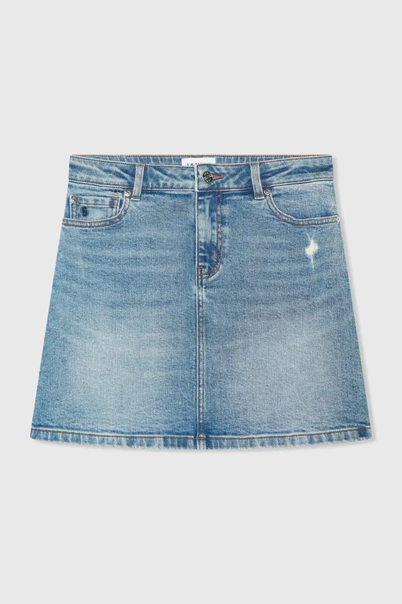 Benson Short Denim Skirt, Blue, Size 379