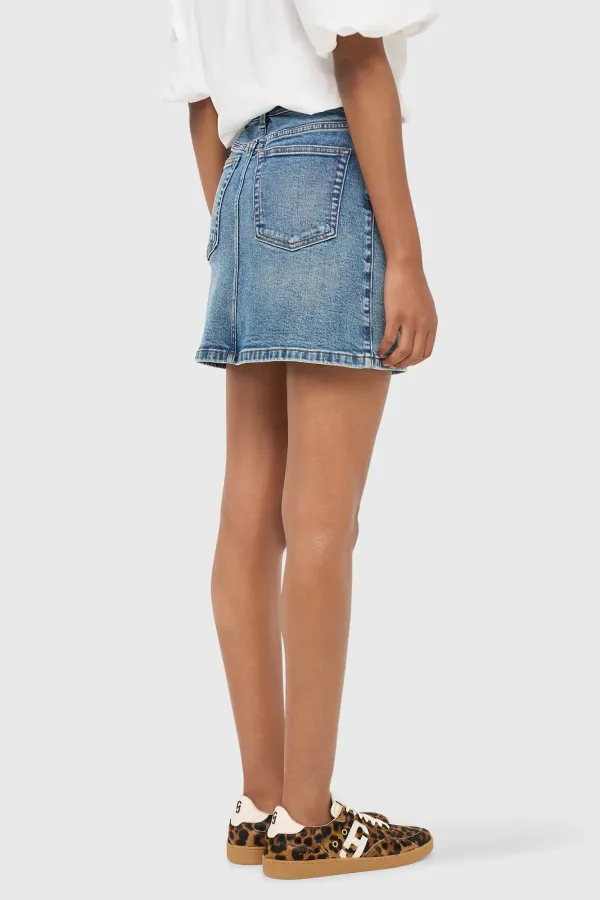 Benson Short Denim Skirt, Blue, Size 379