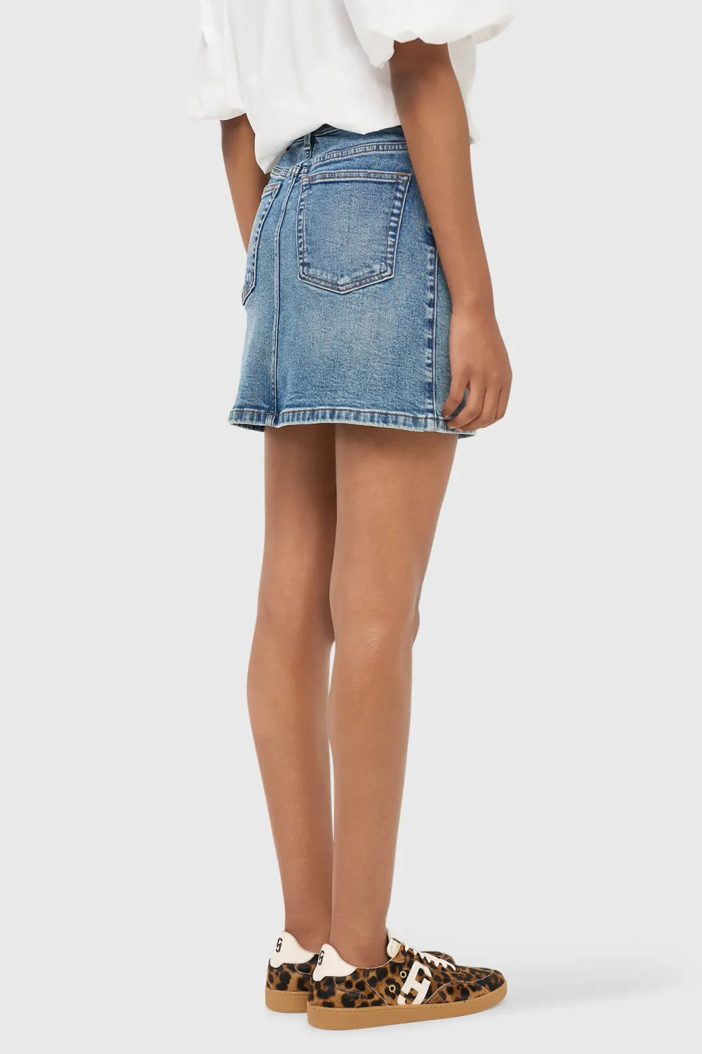 Benson Short Denim Skirt, Blue, Size 379
