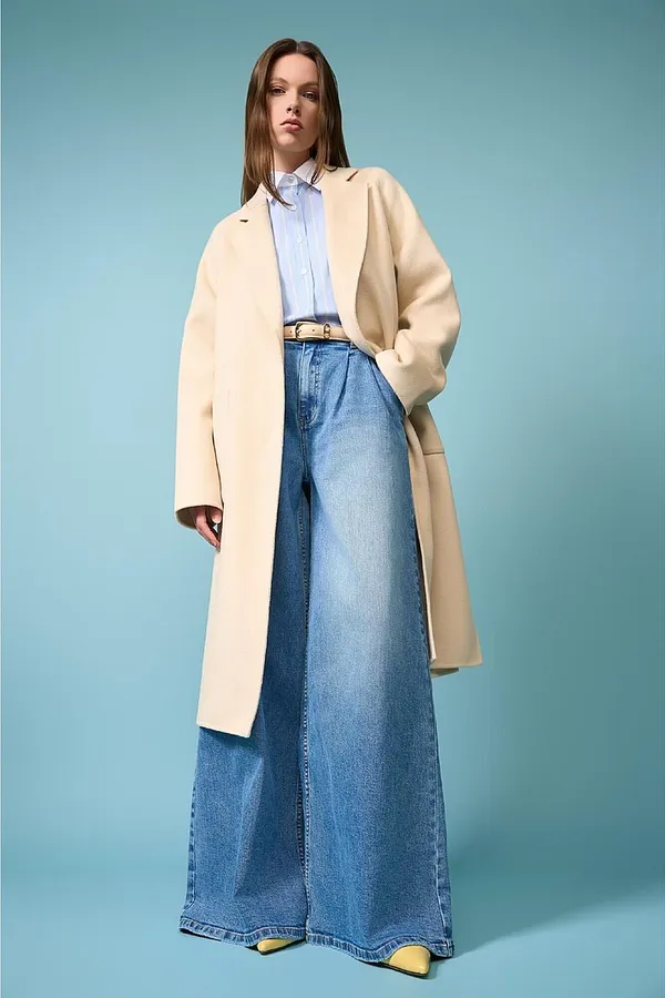 Kaschmir-Damenjacke, lang, Double-Face, Jules, beige