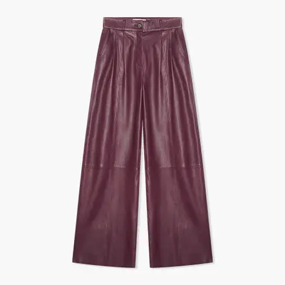 Dollar Burgundy Leer