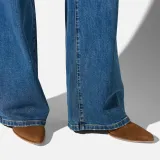 Enkellaars Western Dames Suede Colt Cognac