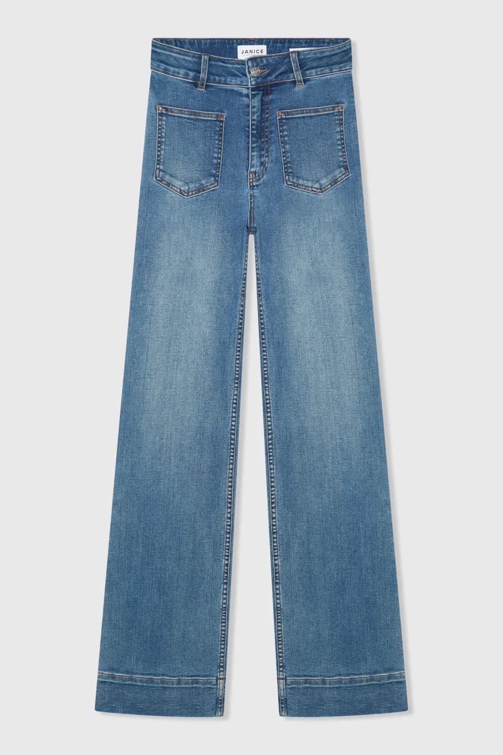Flared Fit Women's Stretch Mid-Rise Jeans, Jagger Blue 932
