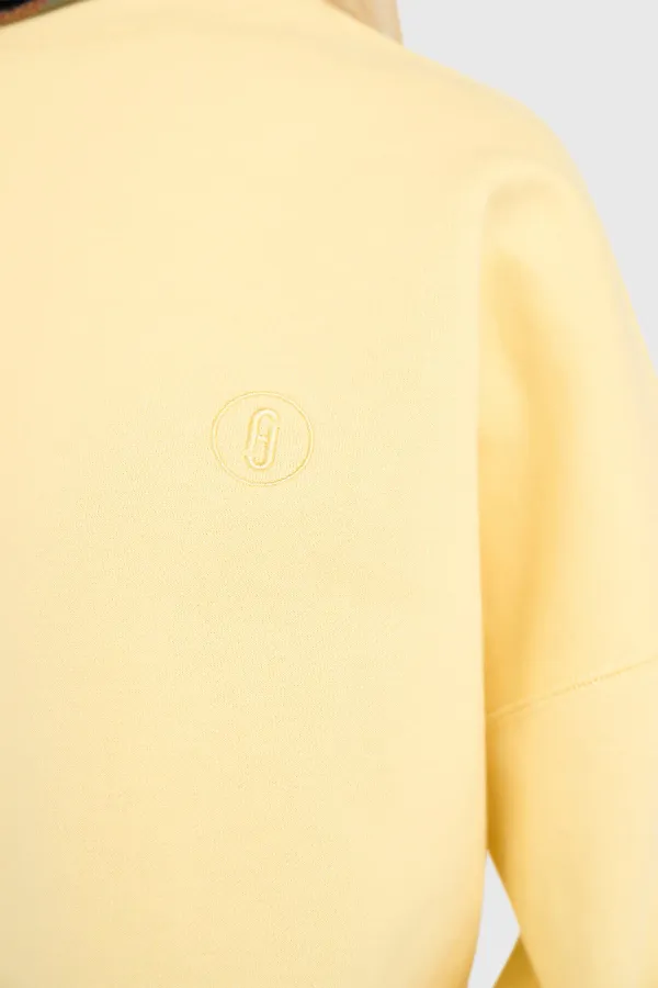 Gelber Damenpullover aus Baumwolle von Aiden