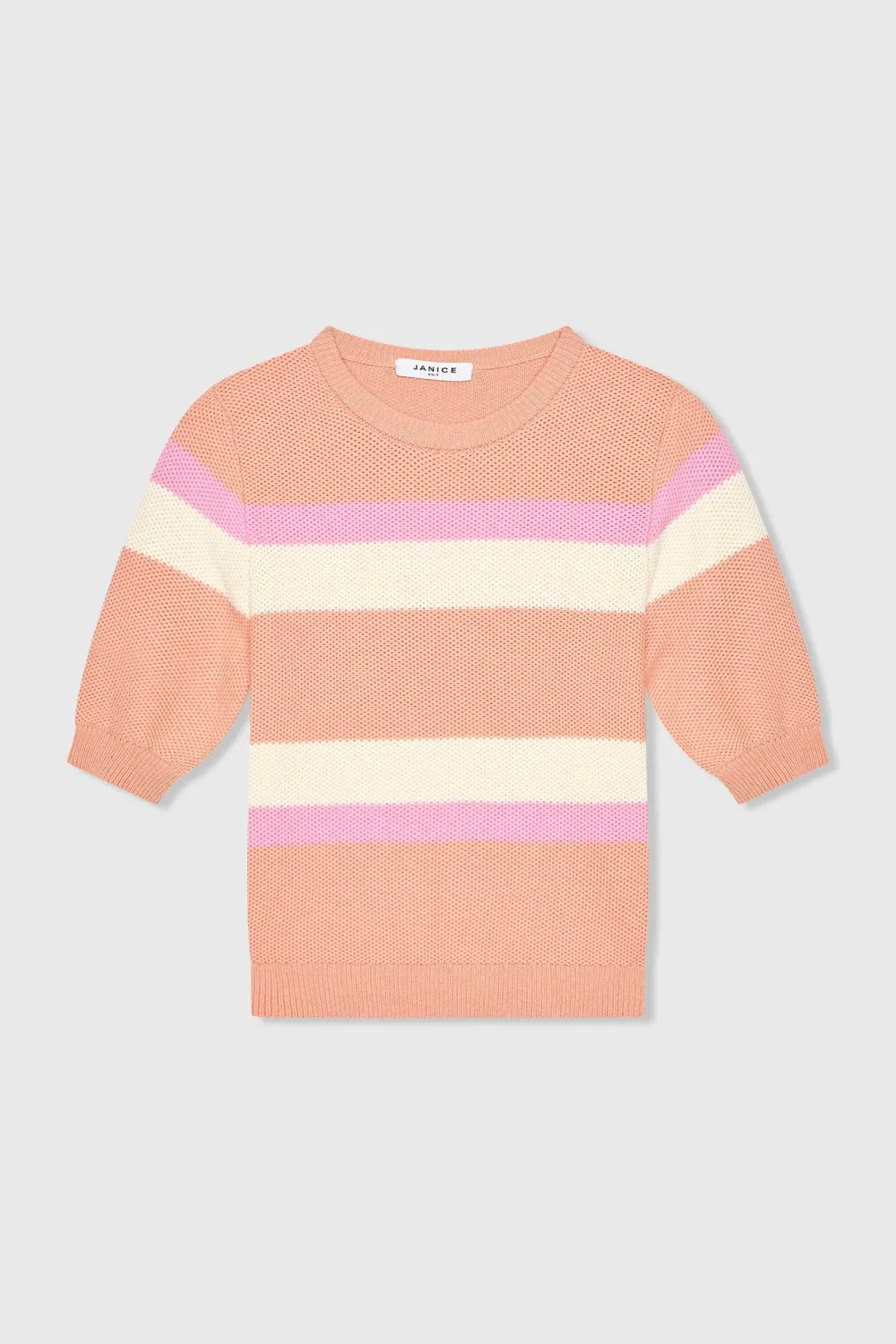 Striped Cotton Women's Sweater Dominic Peach