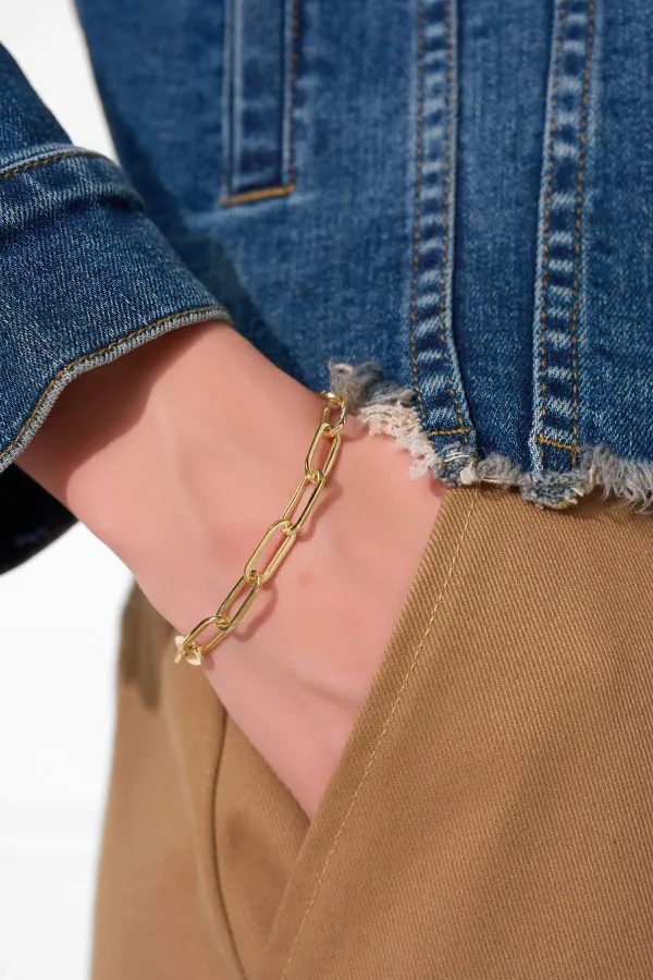 Gouden Armband Paperclip Schakel Legend
