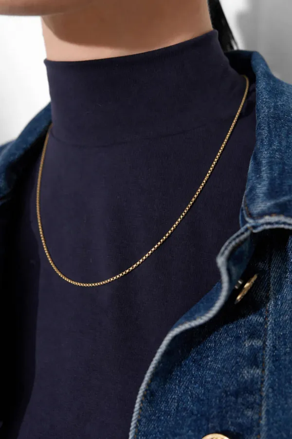 Gouden Ketting Vierkante Schakels Rogue Block Chain