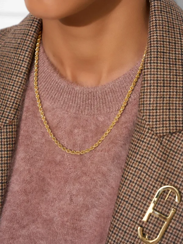 Gouden Schakelketting Gedraaide Chester Twisted Chain