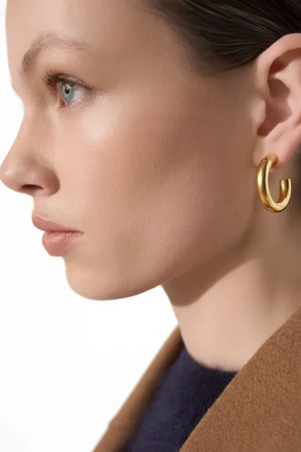 Gouden Oorbellen Creolen Creolen Hoops Chandler Large