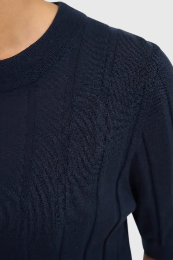 Blue Sweater, Merino Wool, Fine Knit, Charly Blue