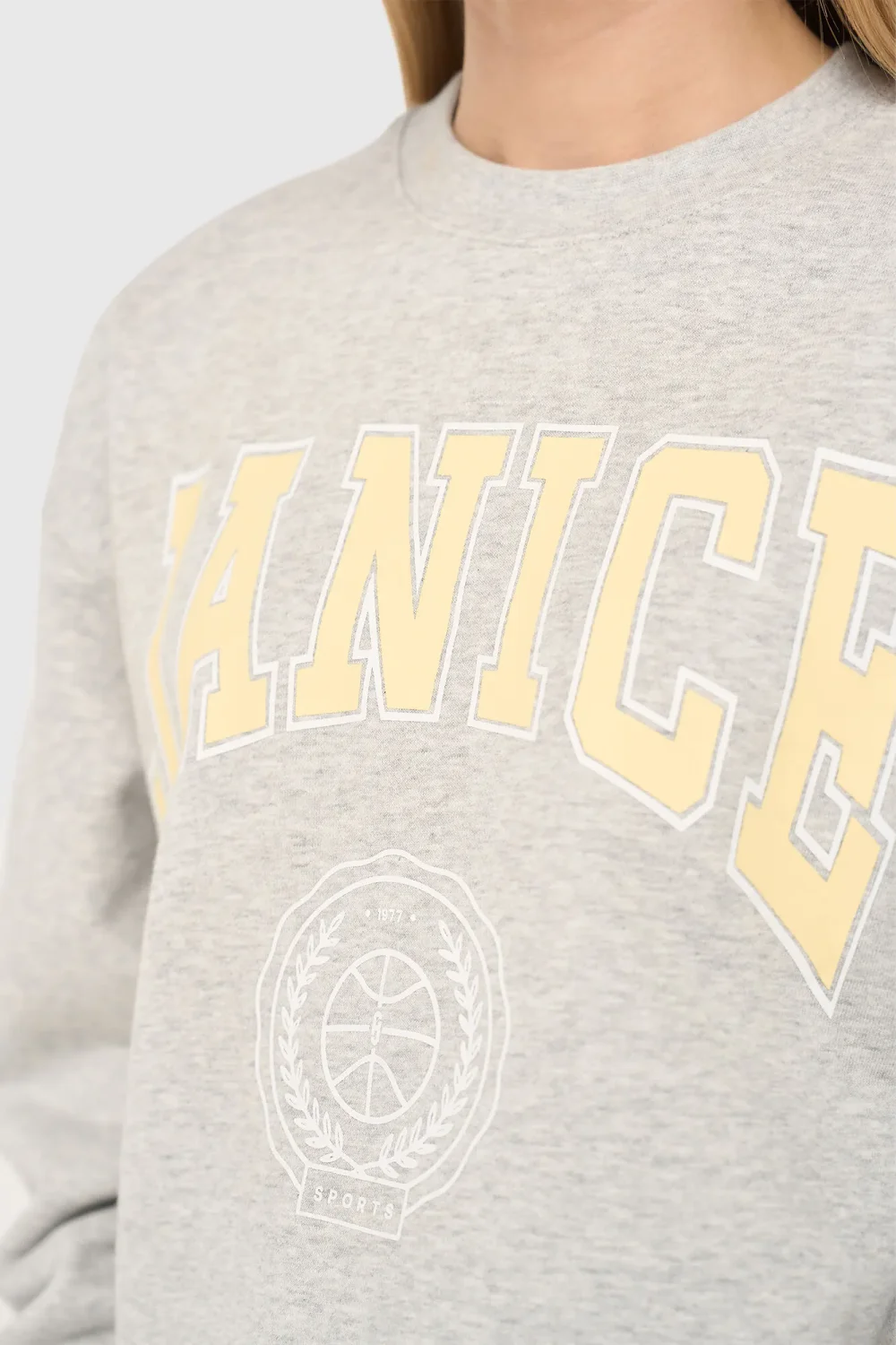 Gray Women's Cotton Sweater with Owen Logo