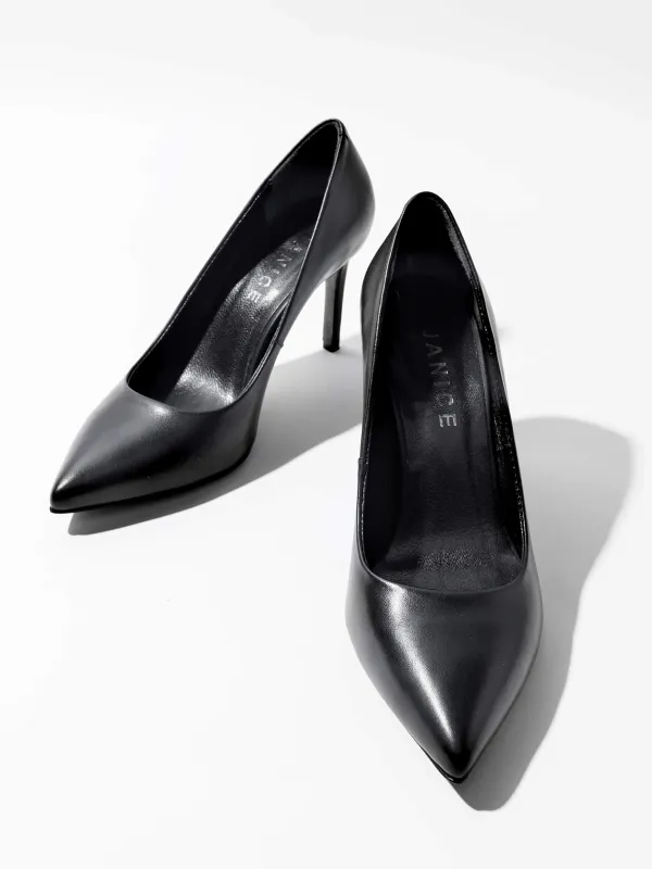 Leren Dames Pumps Dean Zwart