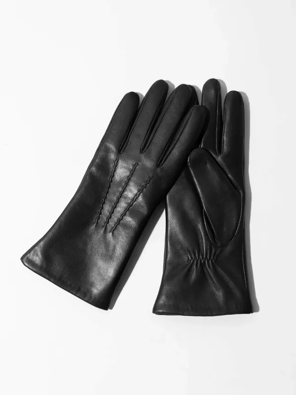 Leren Handschoenen Dames Atlas Zwart