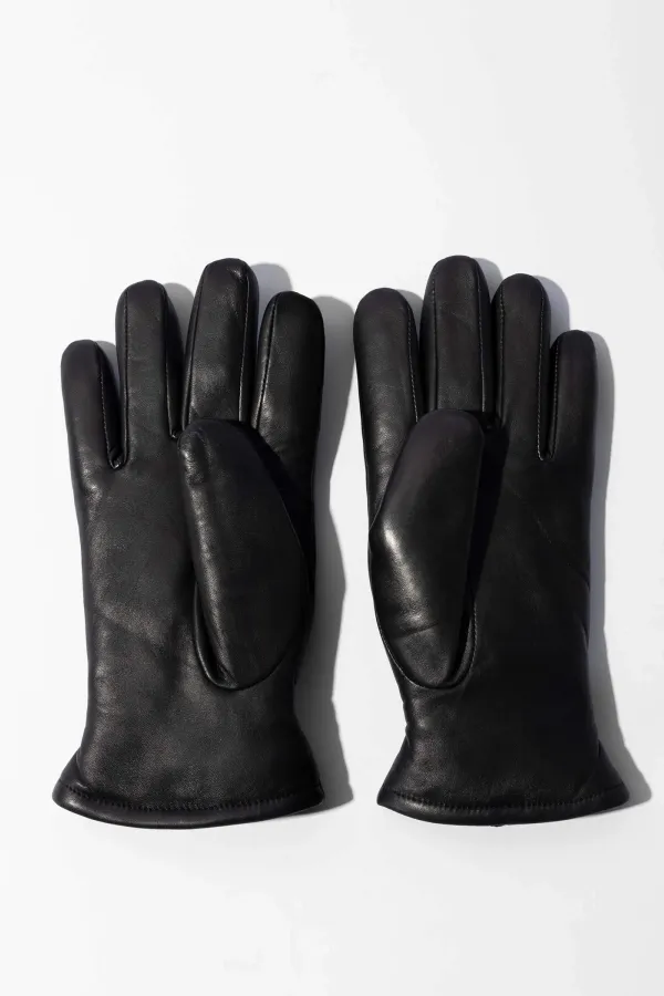 Leren Handschoenen Dames Hawk Zwart