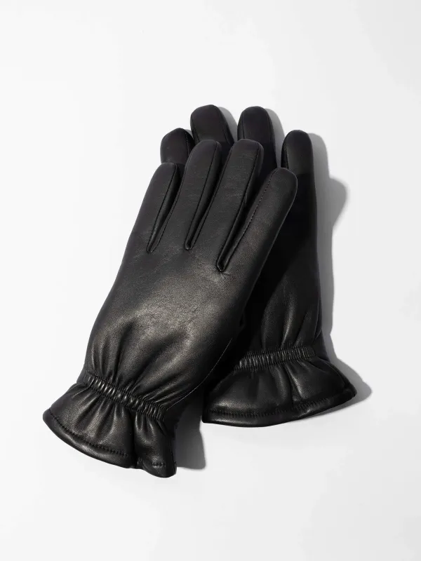 Leren Handschoenen Dames Hawk Zwart
